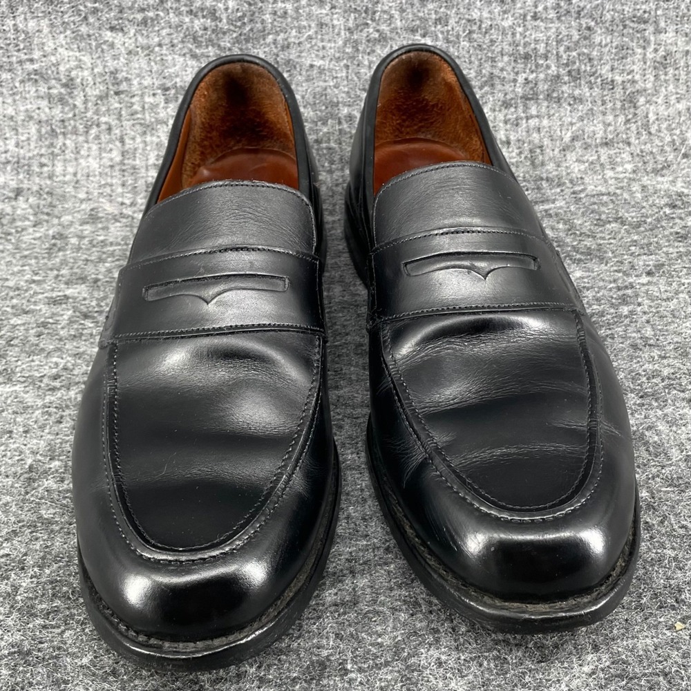 Allen Edmonds Ascher Men's 10 E Black Leather Penny Loafers Dress Shoes 1442 USA